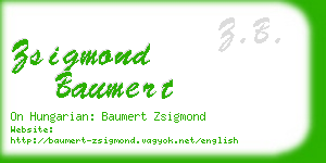 zsigmond baumert business card